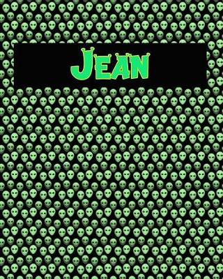 Book cover for 120 Page Handwriting Practice Book with Green Alien Cover Jean