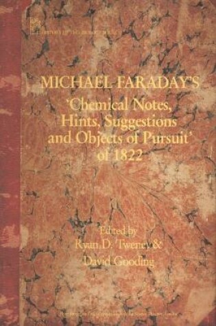 Cover of Michael Faraday's 'Chemical Notes, Hints, Suggestions and Objects of Pursuit' of 1822