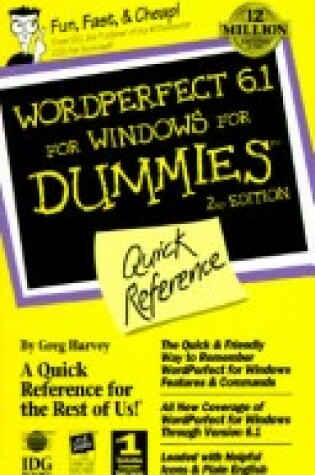 Cover of WordPerfect 6.1 for Windows for Dummies Quick Reference