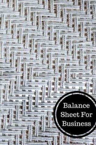 Cover of Balance Sheet for Business