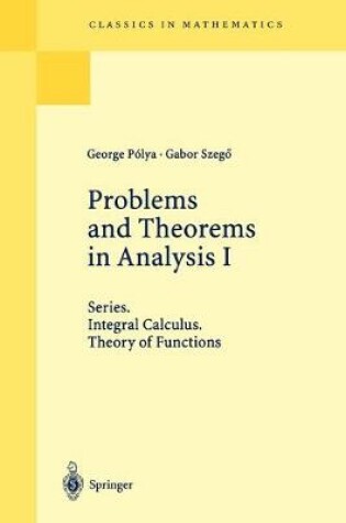 Cover of Problems and Theorems in Analysis I