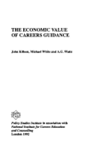 Cover of Economic Value of Careers Guidance