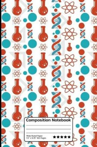 Cover of Science Lab DNA Atoms Beakers Molecules Composition Notebook