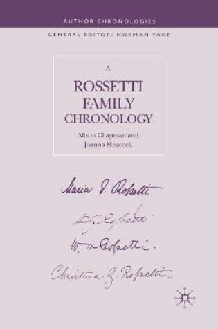 Cover of A Rossetti Family Chronology