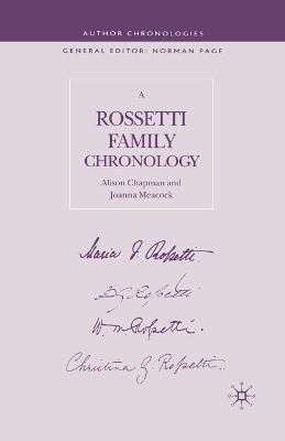 Cover of A Rossetti Family Chronology