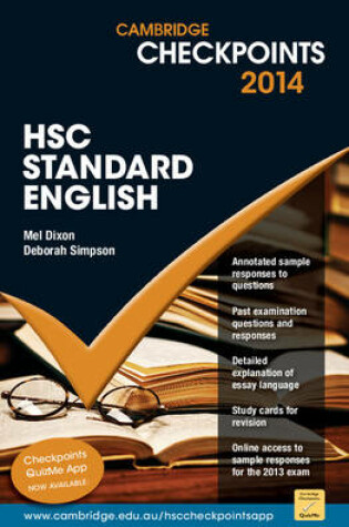 Cover of Cambridge Checkpoints HSC Standard English 2014