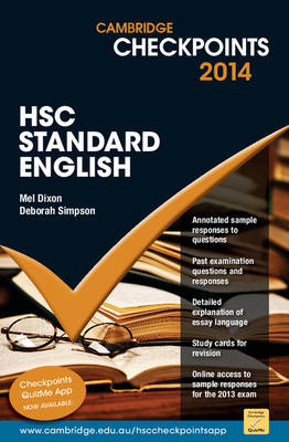 Book cover for Cambridge Checkpoints HSC Standard English 2014