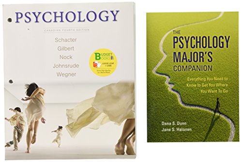 Book cover for Loose-Leaf Version for Psychology, Canadian Edition 4e & the Psychology Major's Companion