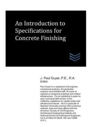 Cover of An Introduction to Specifications for Concrete Finishing