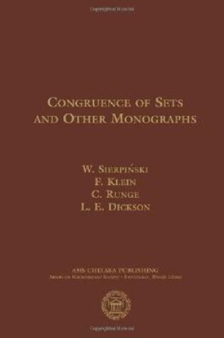 Cover of Congruence of Sets and Other Monographs