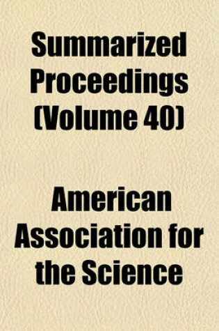 Cover of Summarized Proceedings (Volume 40)