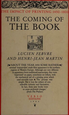 Cover of The Coming of the Book