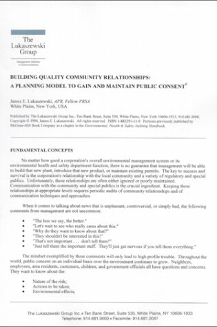 Cover of Building Quality Community Relationships