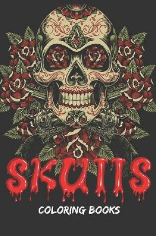 Cover of skulls coloring books