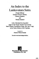 Book cover for An Index to the Lankavatra Sutra