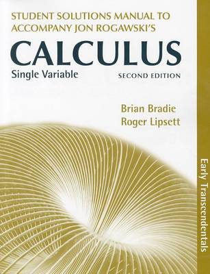 Book cover for Single Variable Calculus, Early Transcendentals Student's Solutions Manual