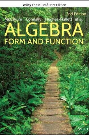 Cover of Algebra: Form and Function, Loose-Leaf Print Companion