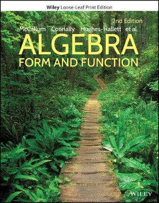 Book cover for Algebra: Form and Function, Loose-Leaf Print Companion