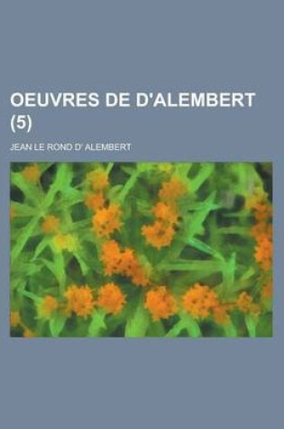 Cover of Oeuvres de D'Alembert (5)