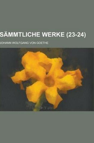 Cover of Sammtliche Werke (23-24 )