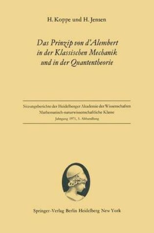 Cover of Das Prinzip von d’Alembert in der Klassischen Mechanik und in der Quantentheorie