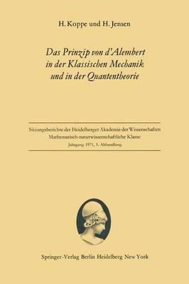 Cover of Das Prinzip von d’Alembert in der Klassischen Mechanik und in der Quantentheorie