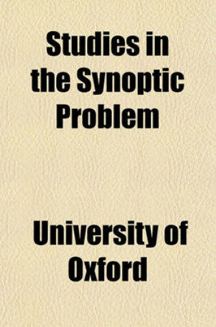 Cover of Studies in the Synoptic Problem