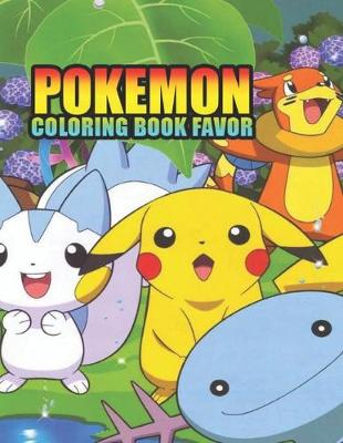 Book cover for pokemon coloring book favor