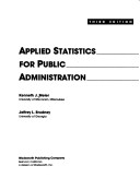 Book cover for Applied Statistics for Public Administration