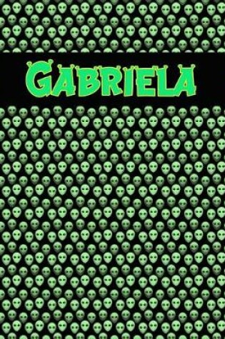 Cover of 120 Page Handwriting Practice Book with Green Alien Cover Gabriela