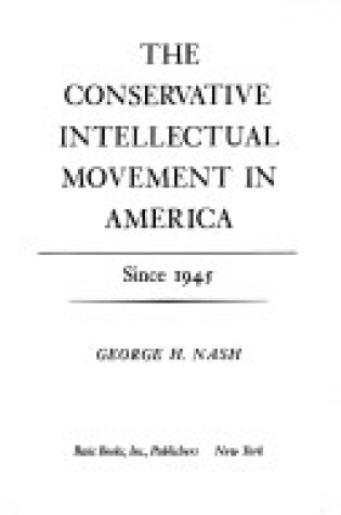 Cover of Conservative Intellect Movem