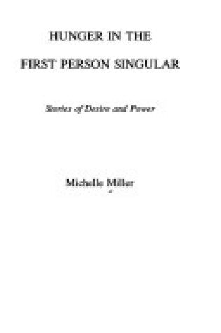 Cover of Hunger in the First Person Singular