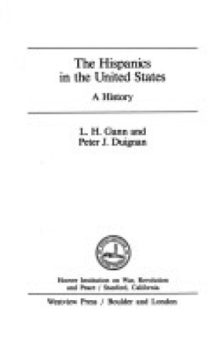 Cover of The Hispanics In The United States
