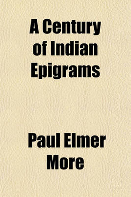 Book cover for A Century of Indian Epigrams