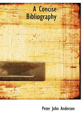 Book cover for A Concise Bibliography