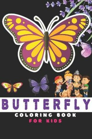 Cover of Butterfly Coloring Book For Kids