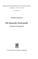 Cover of Die Lukanische Sonderquelle