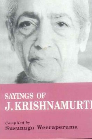 Cover of Sayings of J. Krishnamurti