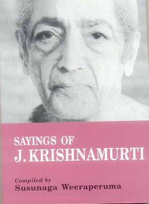 Book cover for Sayings of J. Krishnamurti