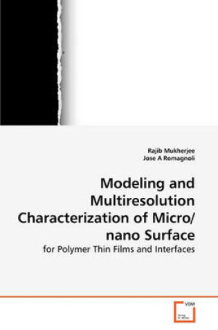 Cover of Modeling and Multiresolution Characterization of Micro/nano Surface