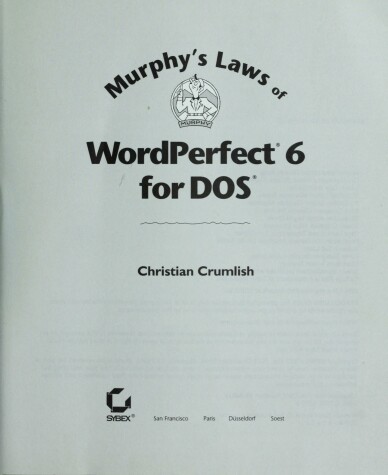 Book cover for Murphy's Laws WordPerfect 6 for DOS