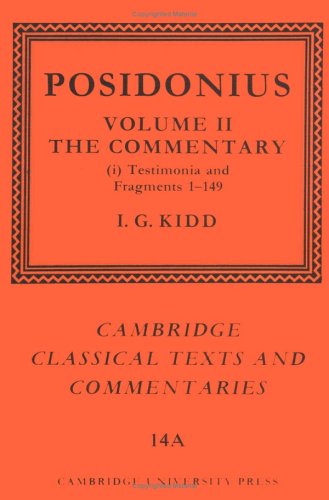 Book cover for Posidonius 2 Volume Hardback Set: Volume 2, The Commentary