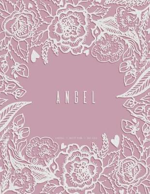 Book cover for Angel. Dusty Pink Dot Grid Journal