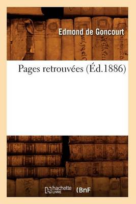 Book cover for Pages Retrouvees (Ed.1886)