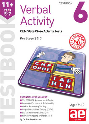 Book cover for 11+ Verbal Activity Year 5-7 Testbook 6: CEM Style Cloze Activity Tests