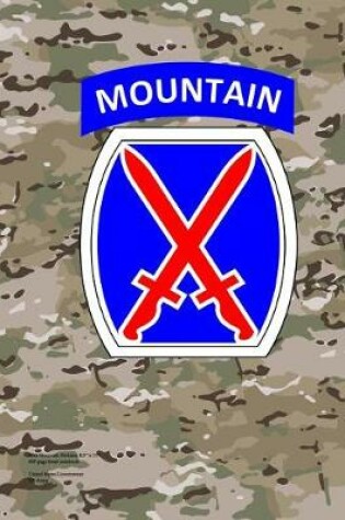Cover of 10th Mountain Division 8.5 X 11 200 Page Lined Notebook