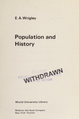 Cover of Population and History