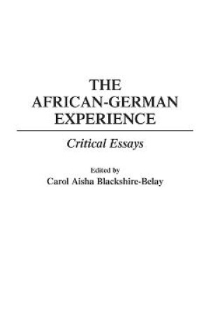 Cover of The African-German Experience
