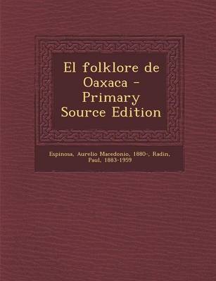 Book cover for El folklore de Oaxaca