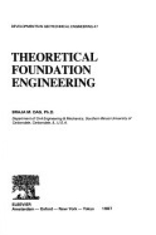 Cover of Theoretical Foundation Engineering